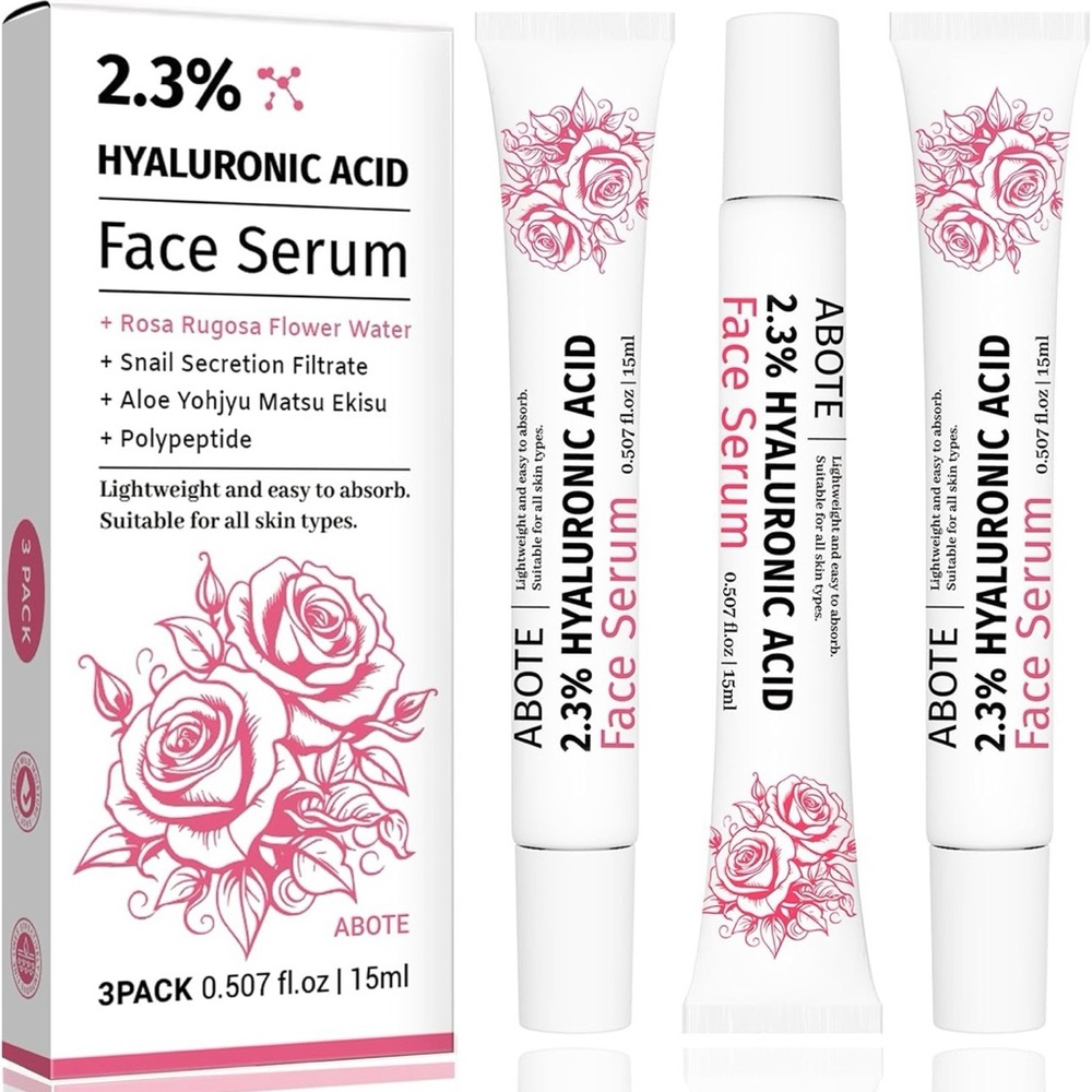 White and Pink Hyaluronic Acid Serum for Skincare